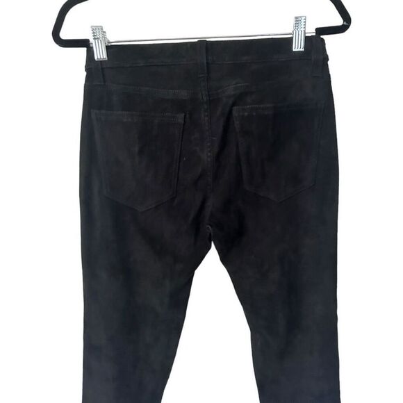Current/Elliot Womens Black Suede Leather Pants Size 27 Classic Retro Y2K - Picture 4 of 7